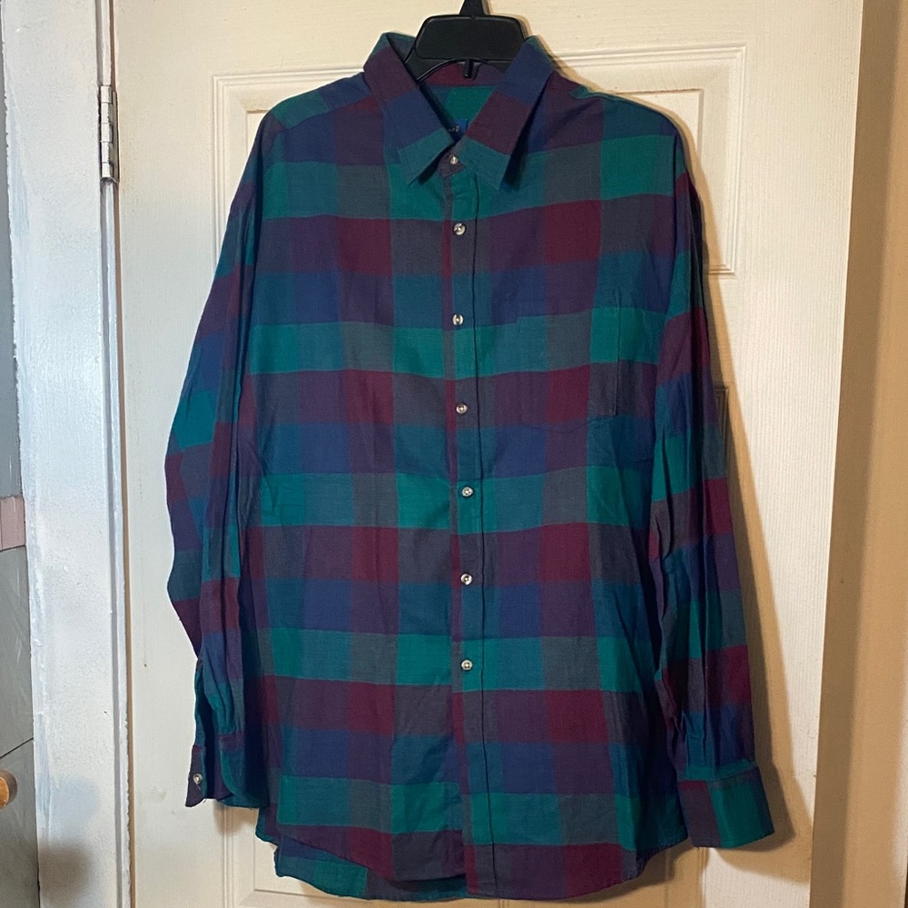 Vintage Towncraft Men's Plaid Flannel Shirt XL